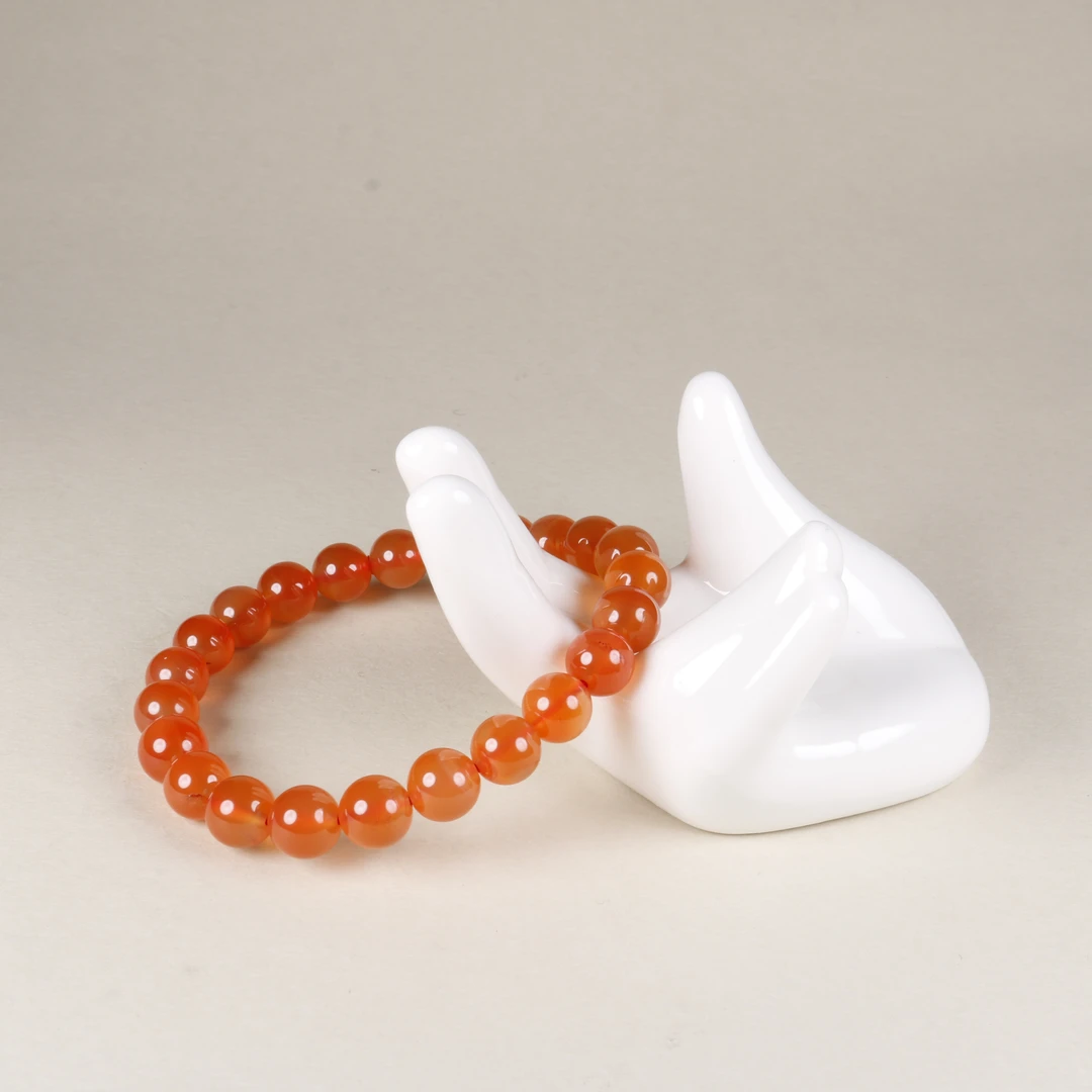 【汪氏精品】南红柿子红8mm+手串 1306-F041