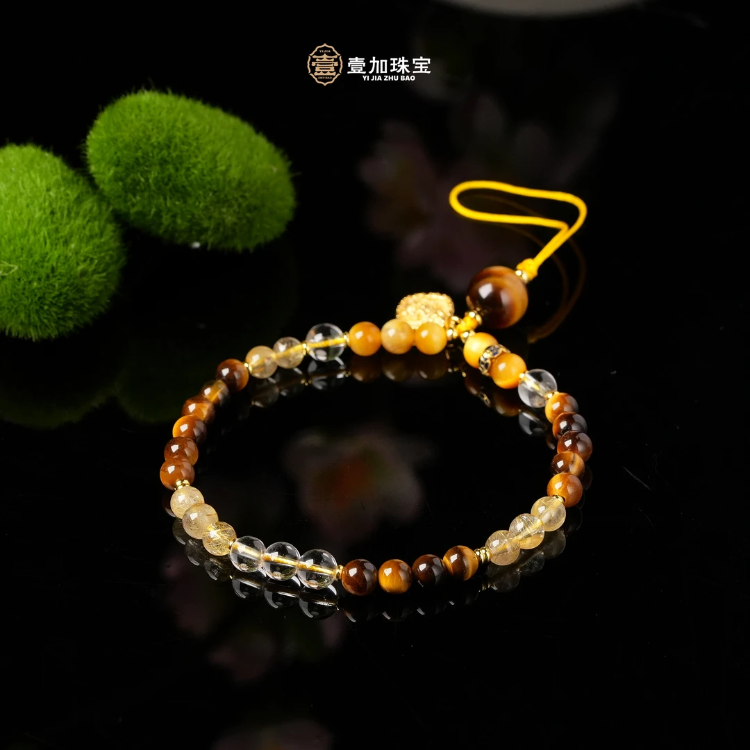 壹加师姐|手工设计金霸霸水晶多宝挂件多样性发一7748N