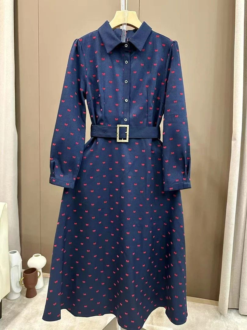 SS1071红色波点连衣裙