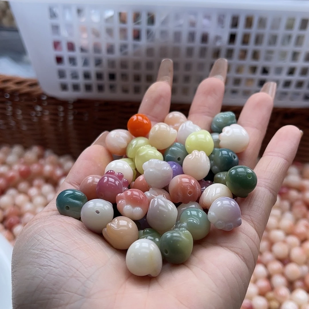 白玉菩提吊坠b微瑕12mm/45颗