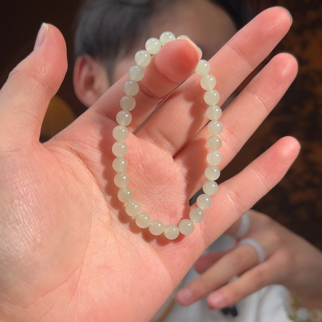 手串未镶嵌和田玉高冰晴水6mm75