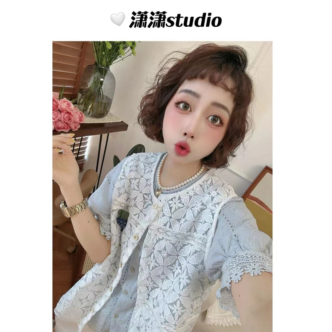 【花雾】【蕾丝马甲】【不带胸针】潇潇重工刺绣高级感蕾丝马甲XM1111