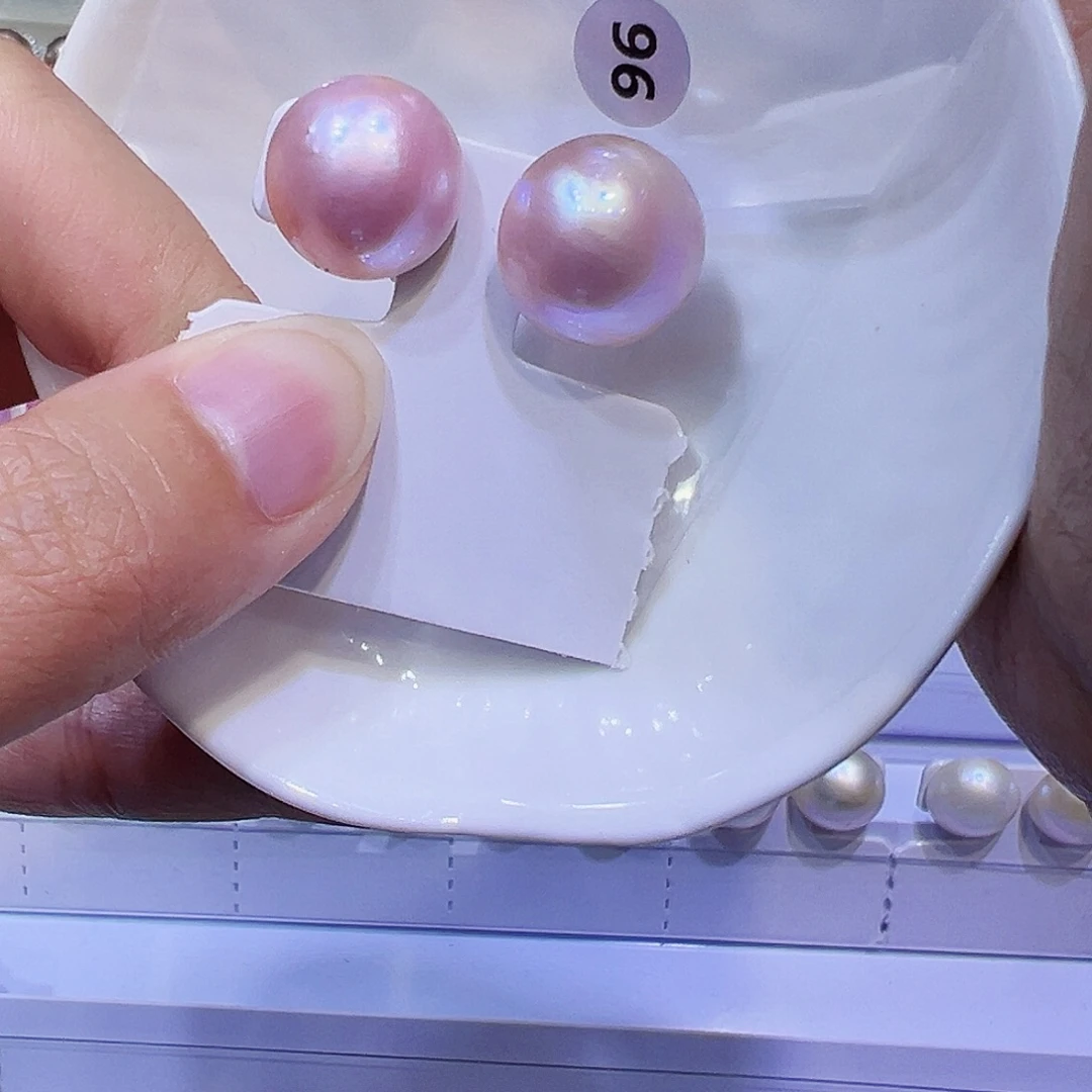 淡水珍珠耳饰银S925镶嵌