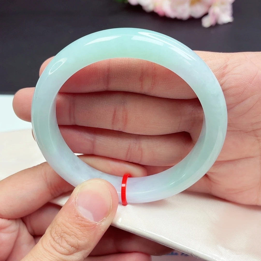 翡翠未镶嵌手镯58圈口