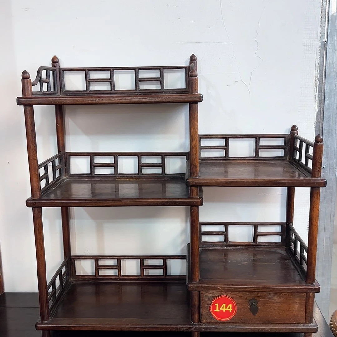 花梨木类花梨木博古架小茶柜52/20/52