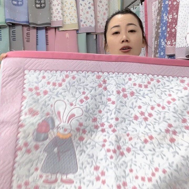 棉特价促销粉色花园兔纯棉