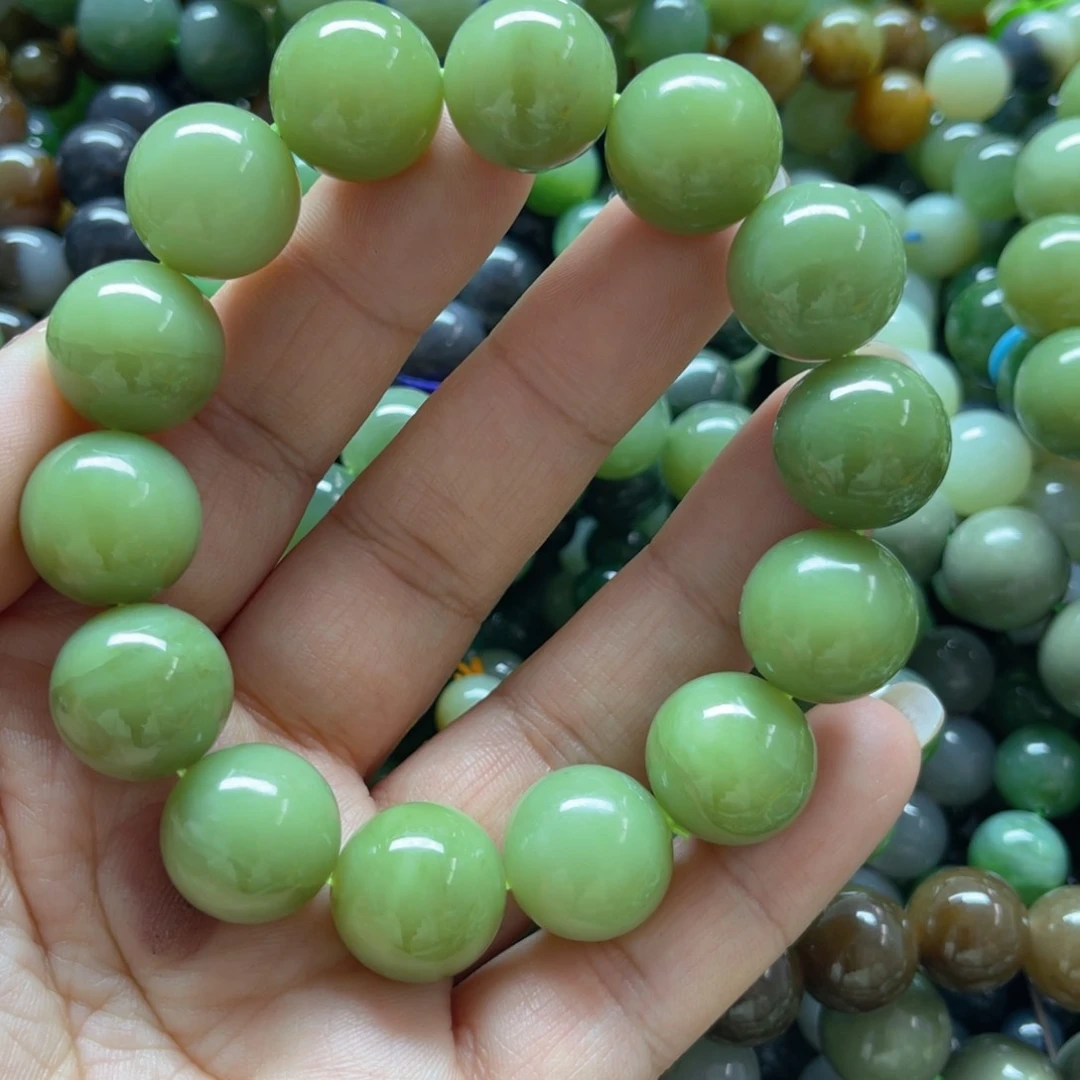 和田玉手链未镶嵌有裂