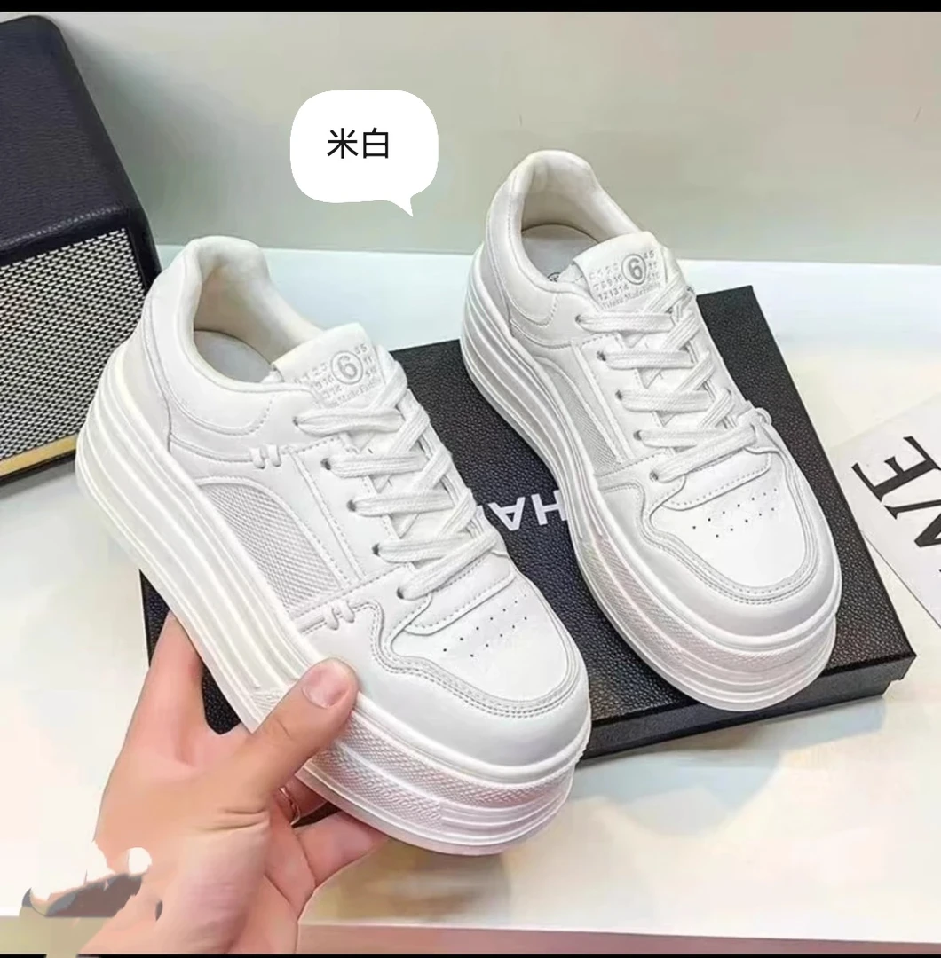 2575厚底超轻透网小白鞋