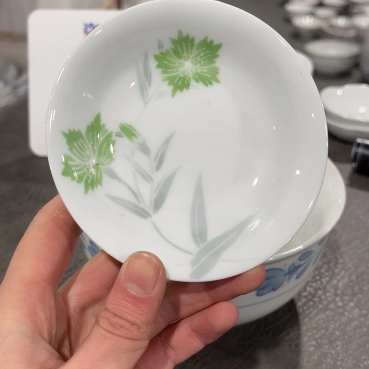 醴陵高温瓷釉下手绘10厘米俩个用****6