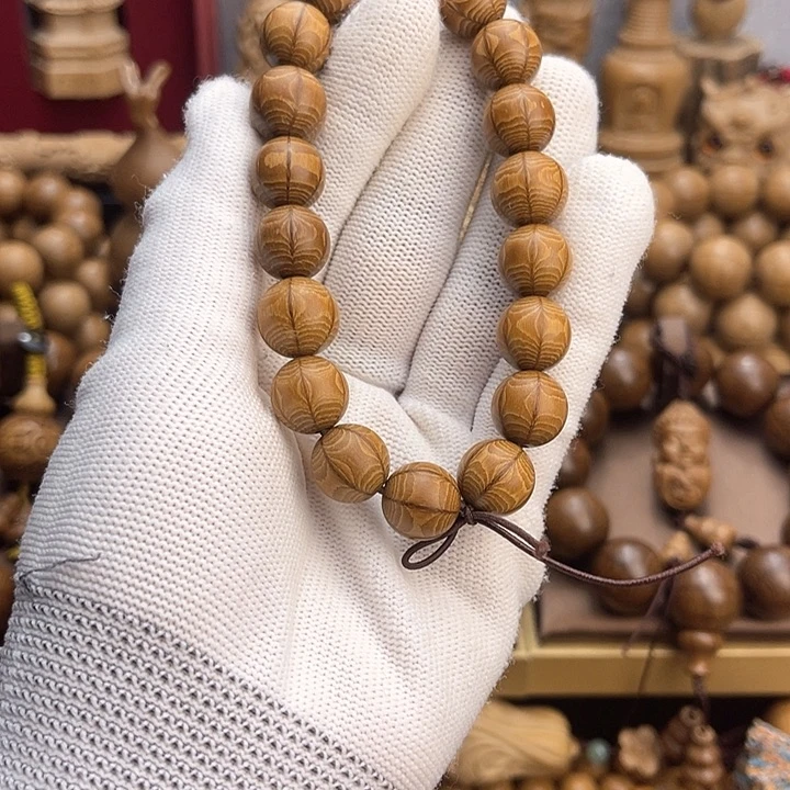 (***哥木质非金属六道木手串1.2