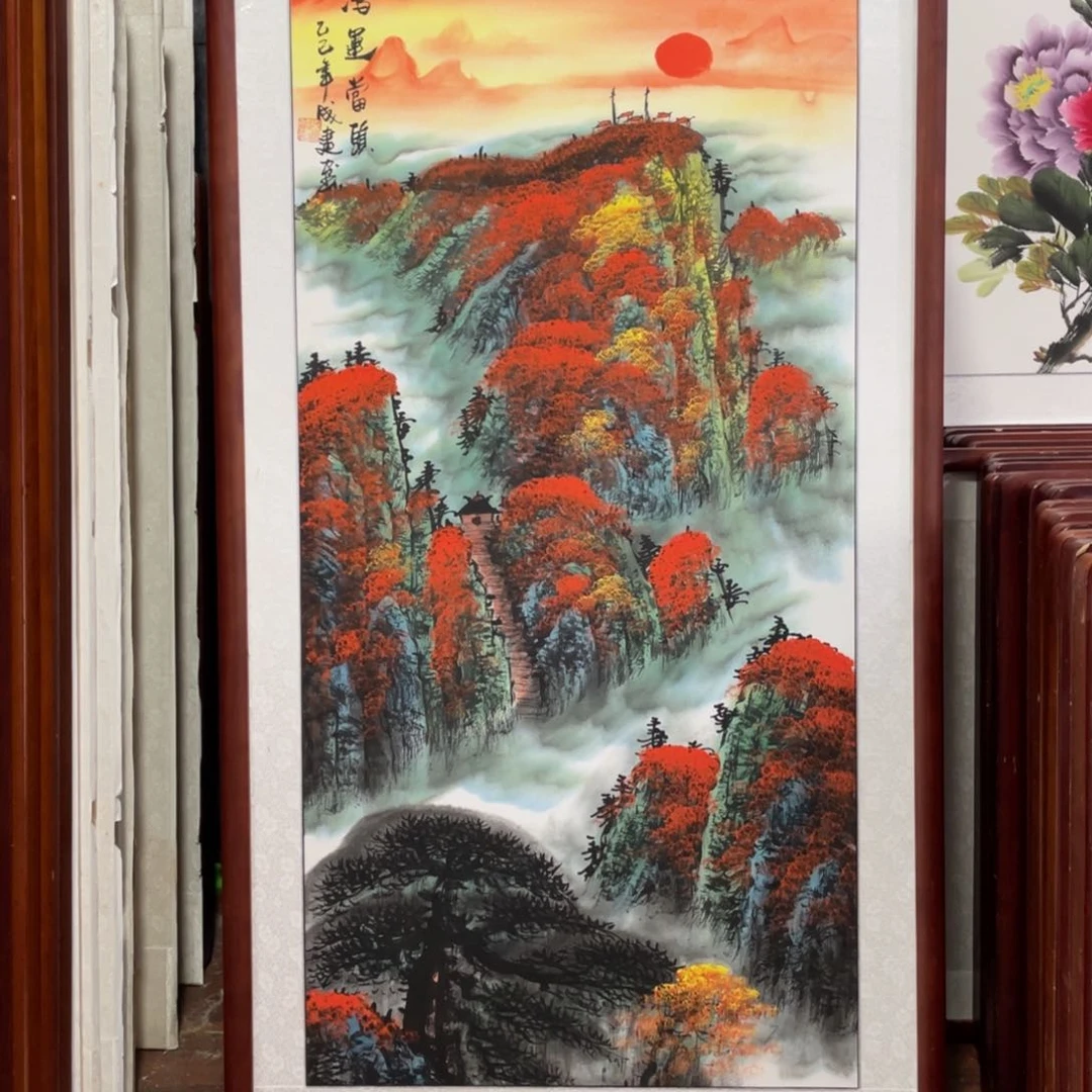 国画带框尺寸63*123厘米