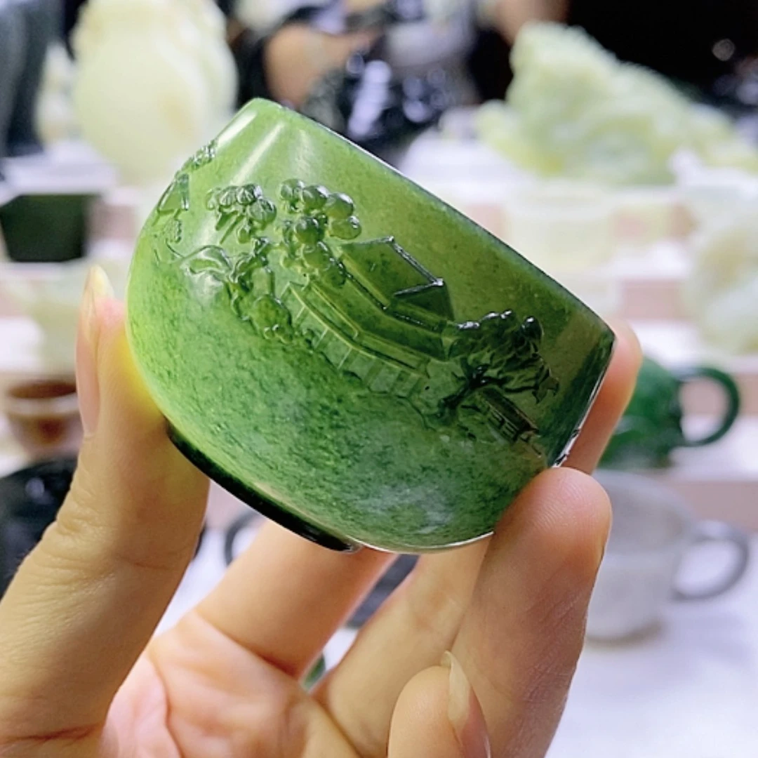 【闪购商品】未镶嵌和田玉摆件山水杯