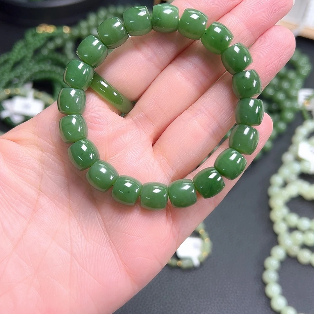 和田玉（碧玉）未镶嵌手链