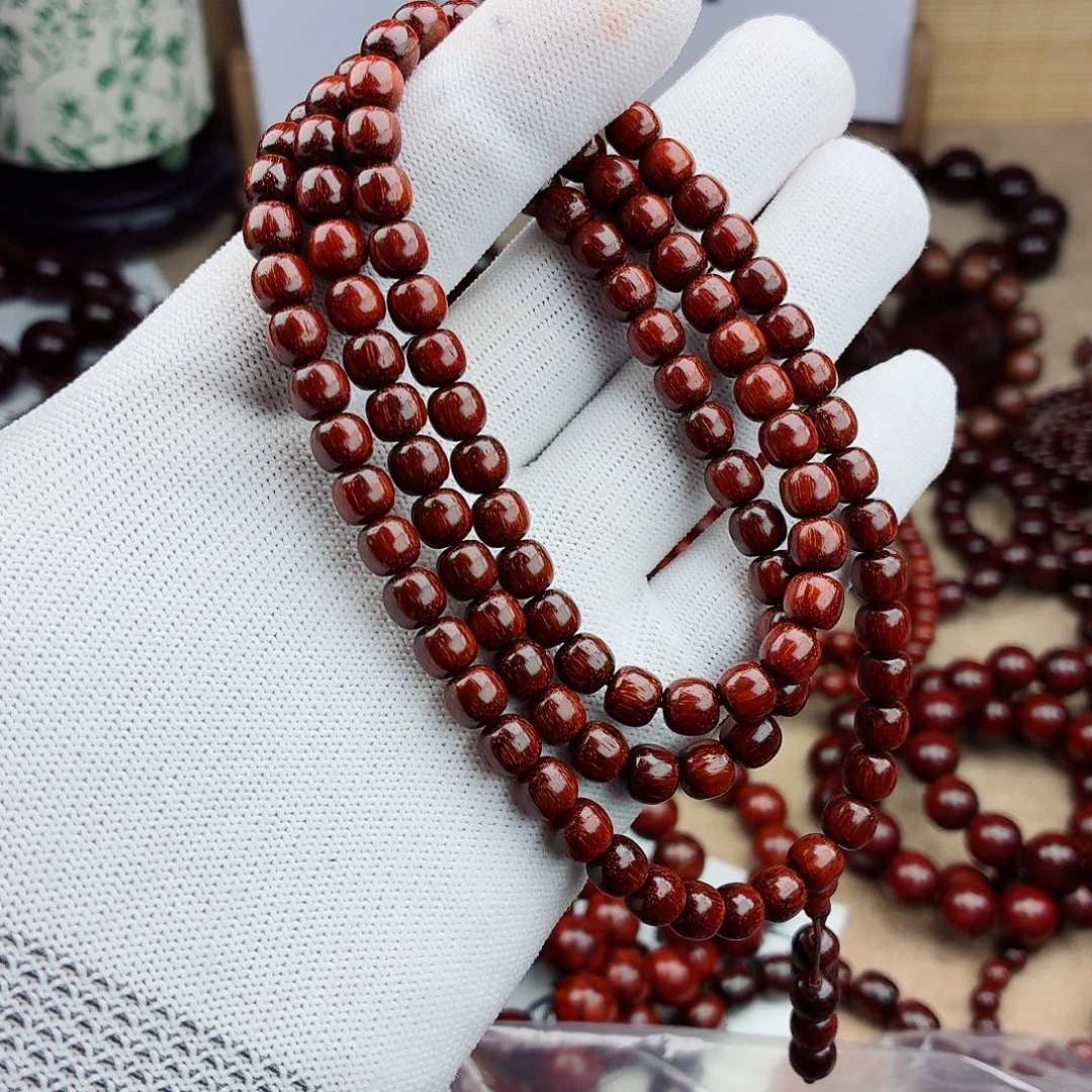 没***字檀香紫檀（小叶紫檀）手串/手链67无胶无腊原汁原味精工