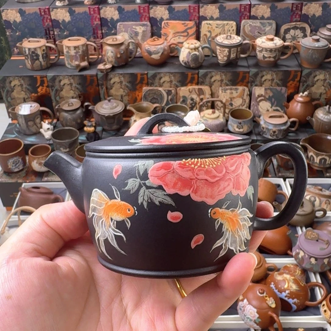 茶壶紫砂可****。150cc原矿精工半手