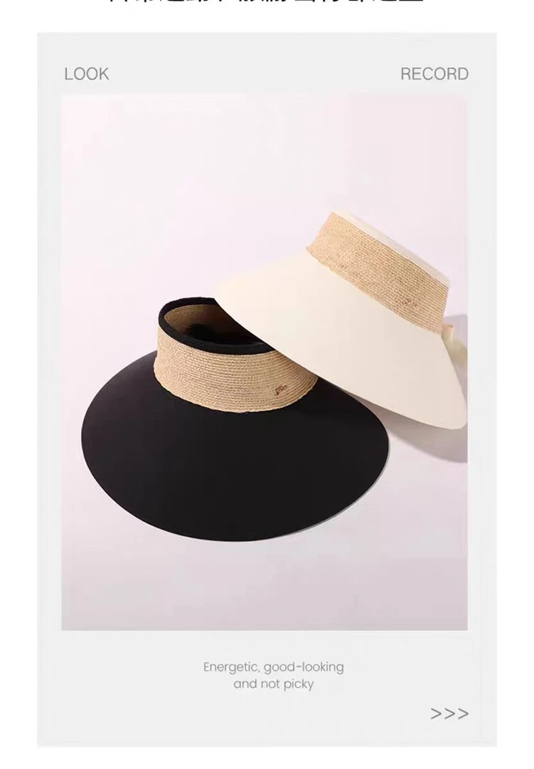 拉菲草遮阳空顶帽