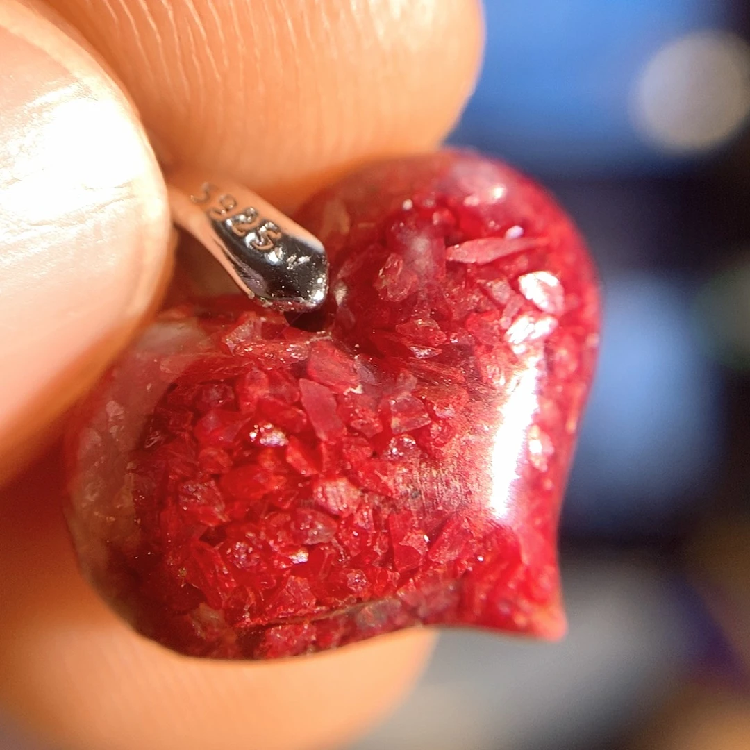 如***姐天然辰砂爱心带链子