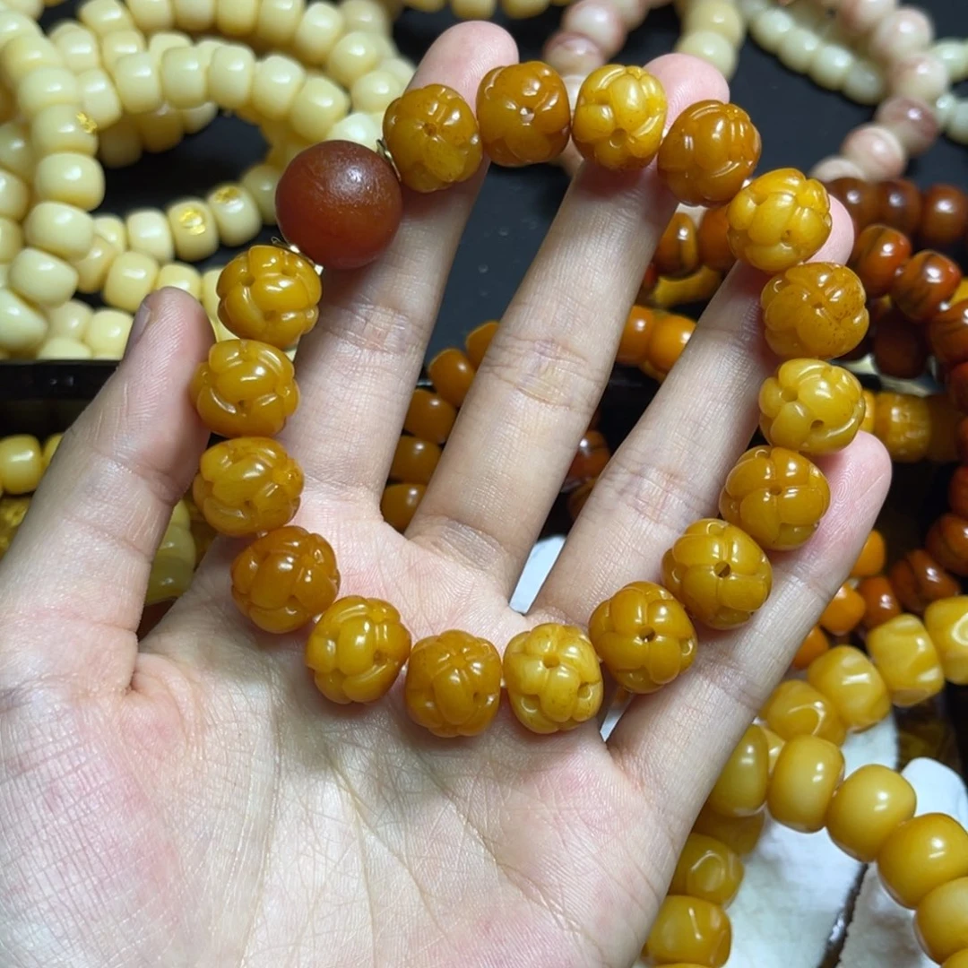骆驼牙手串/手链尴*哥镂空雕刻