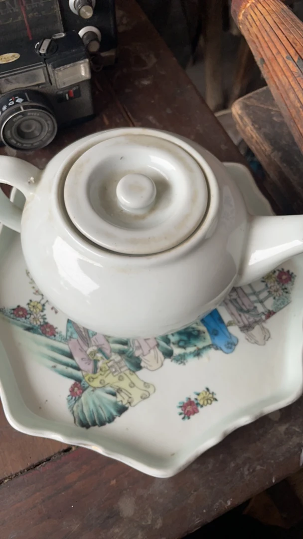 纯白骨质瓷茶壶可当油壶家用