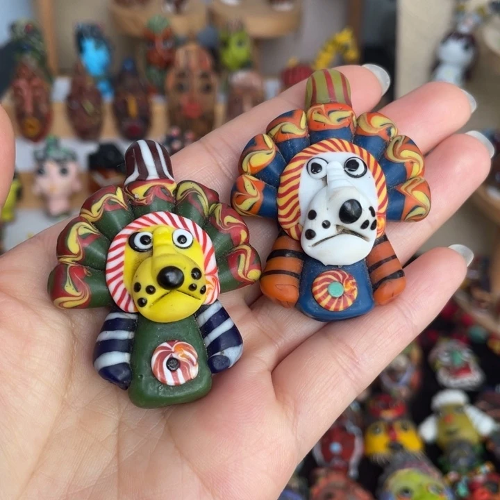 4腓尼基琉璃酋长狮子1只