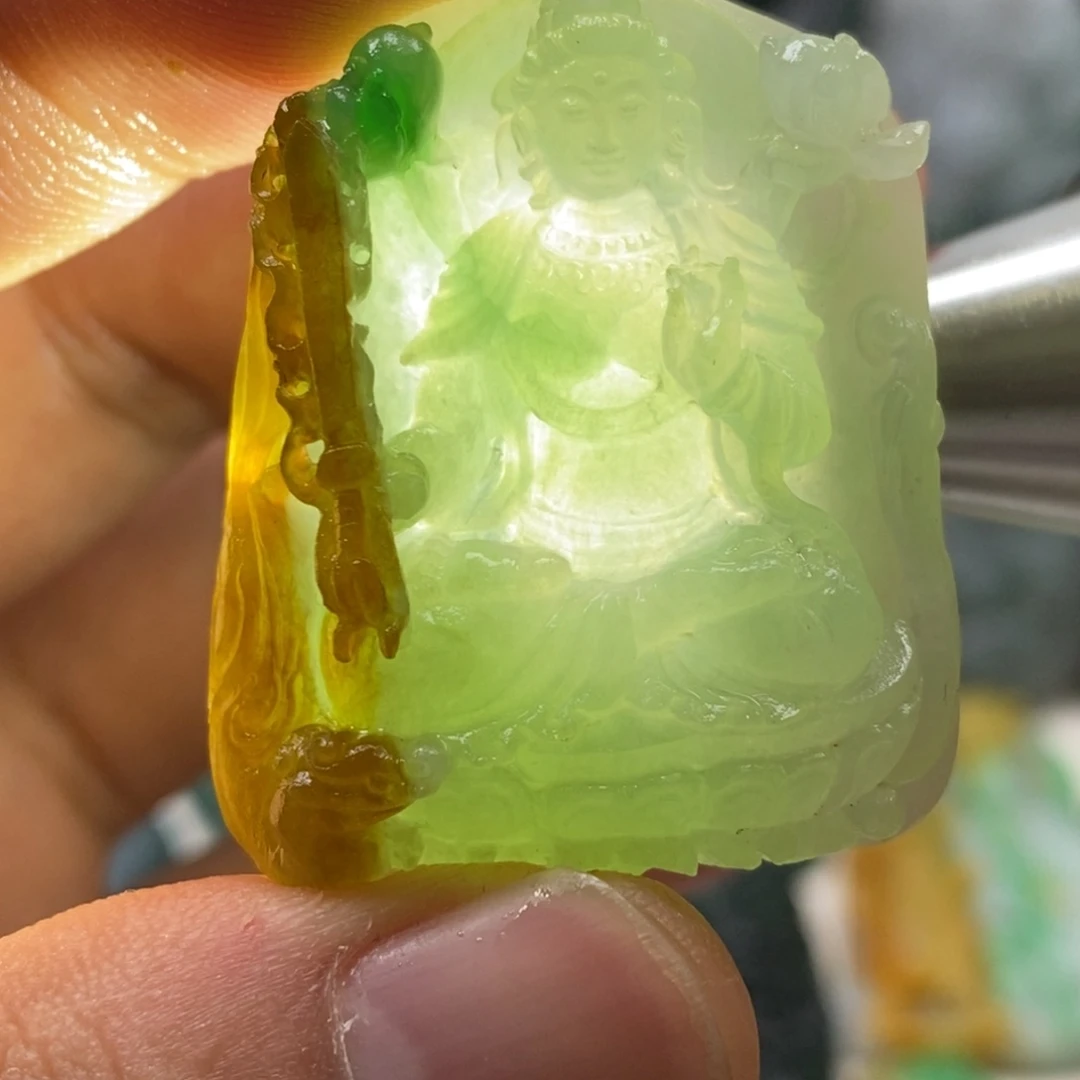 定制翡翠未镶嵌天然翡翠A货虚空藏