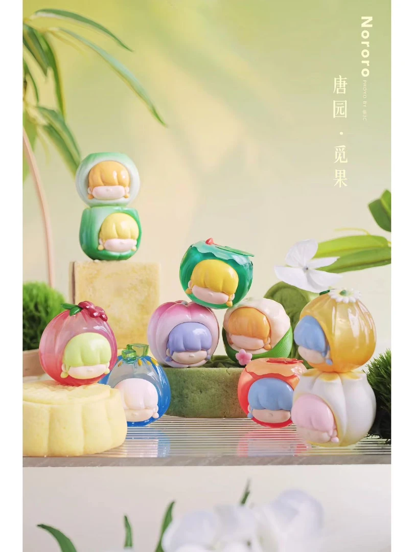 正版 茶菓子萌粒糕点潮玩小公仔礼物排排坐