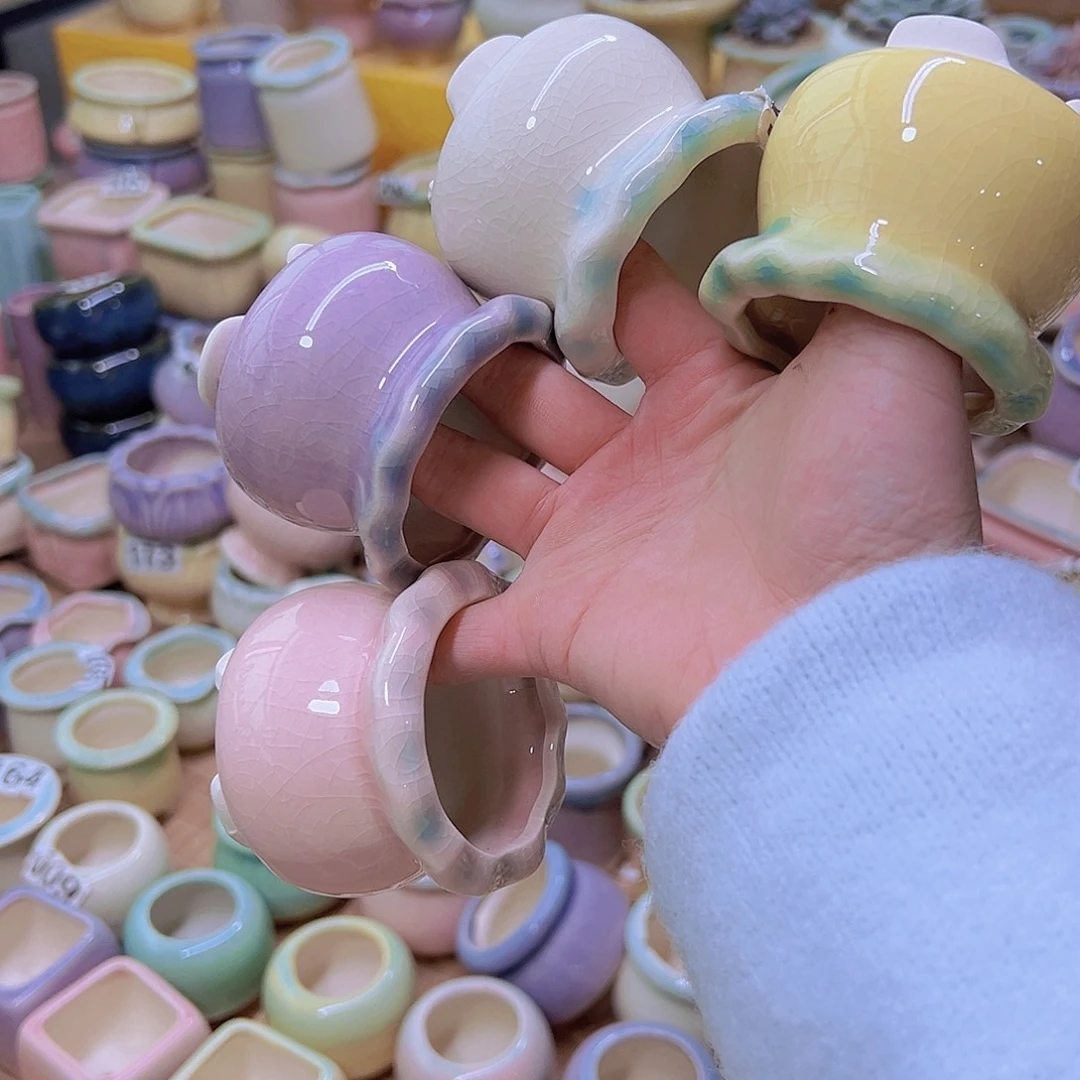 红陶陶瓷花盆当场满12包邮