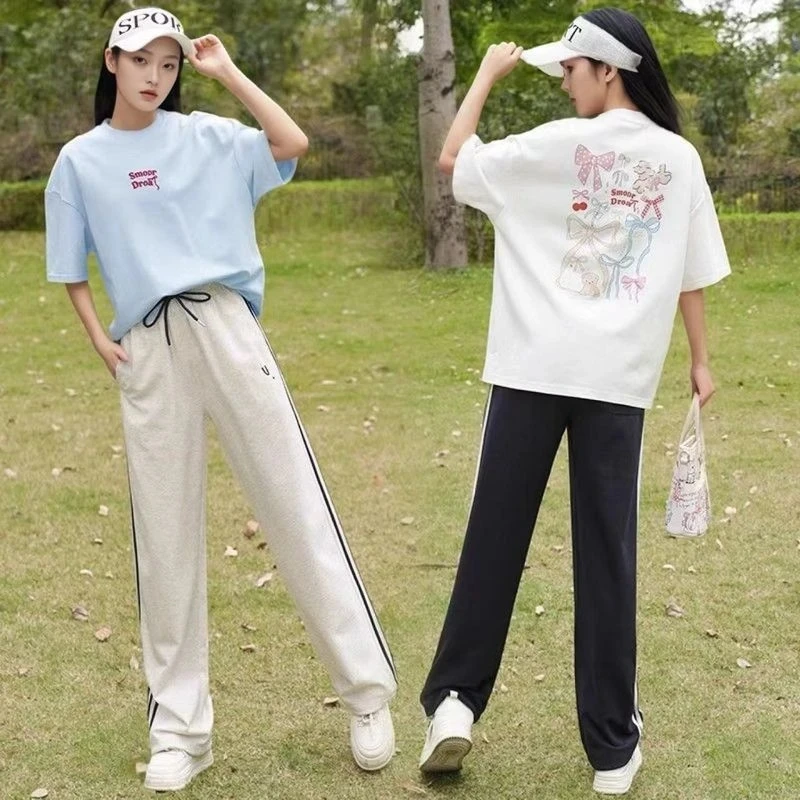 女童夏装套装儿童服装新款中大童时尚女孩宽松韩版透气爆款两件套