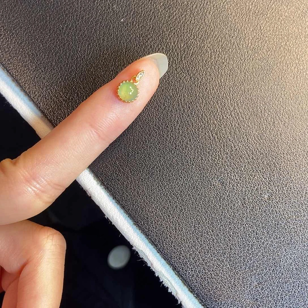 翡翠银S925镶嵌吊坠(不含链)