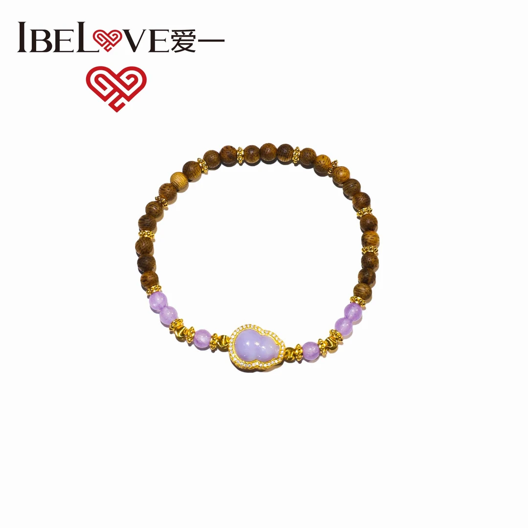 爱一IBELOVE 足金999 紫韵木金福禄DIY转运珠串C（附加七折！！）