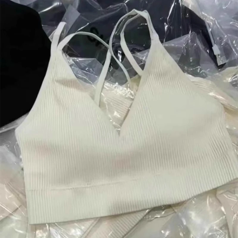 诗歌兰背心女2025年新款百搭显瘦弹力不变形吊带网红美背性感打底