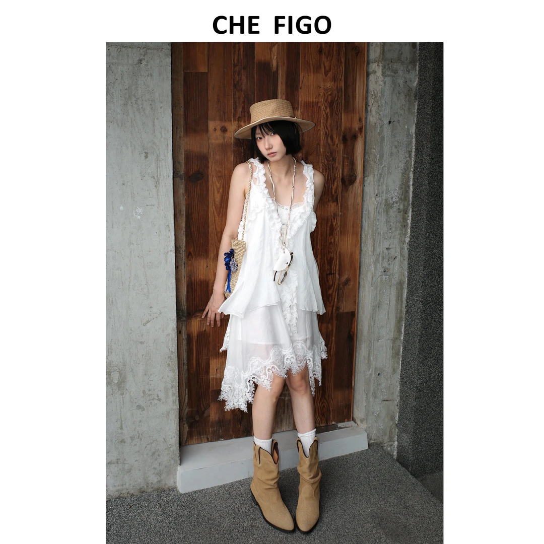 CHEFIGO时髦精必备单品 蕾丝半裙（含腰链）