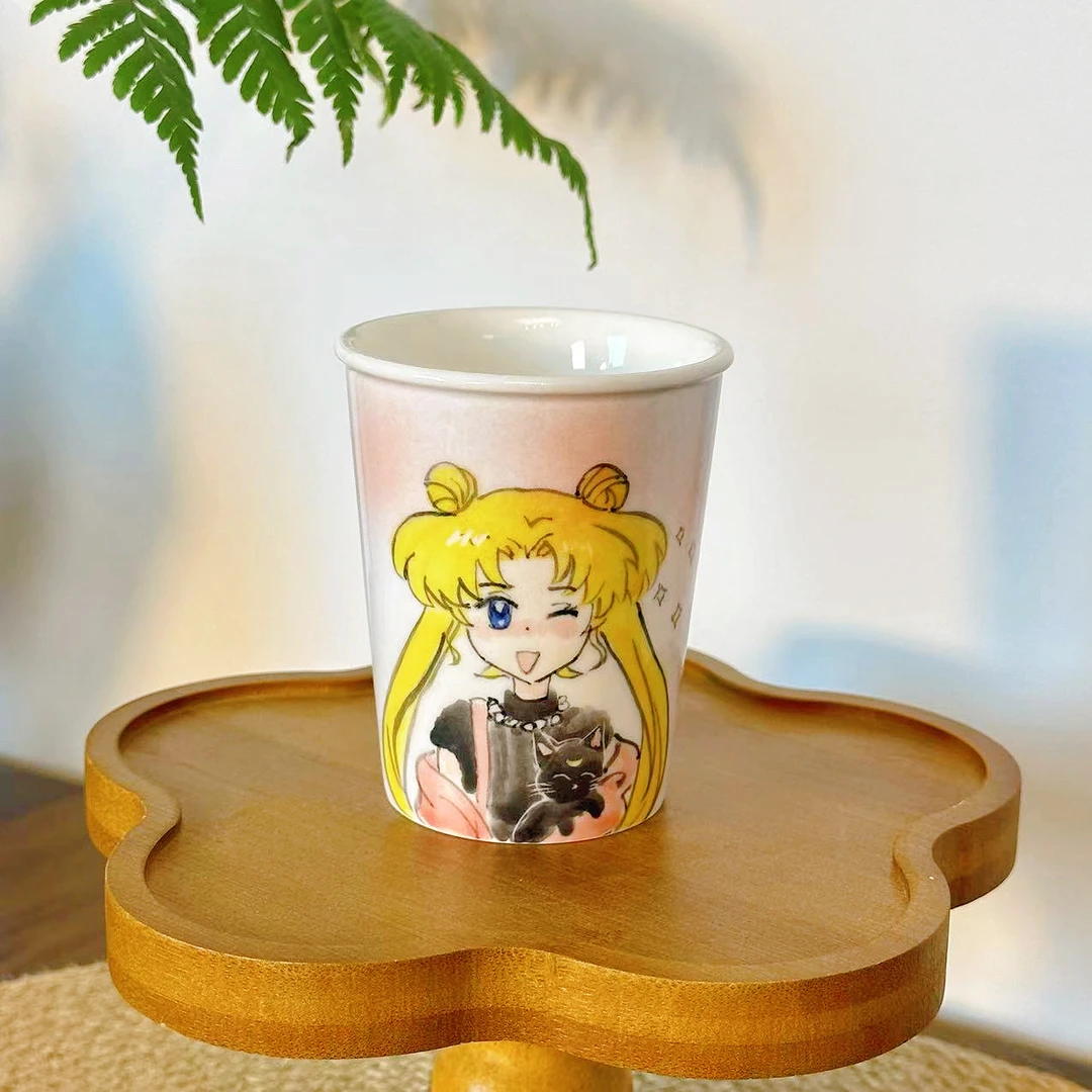 【直播-不要盒子】高温釉下彩中号可乐杯陶瓷杯104