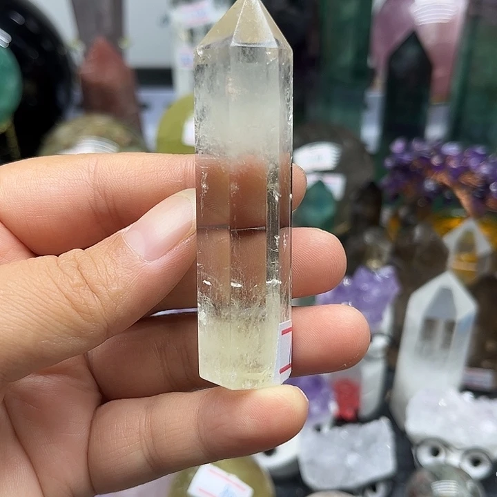 未镶嵌珠宝半成品水晶46克白水晶柱