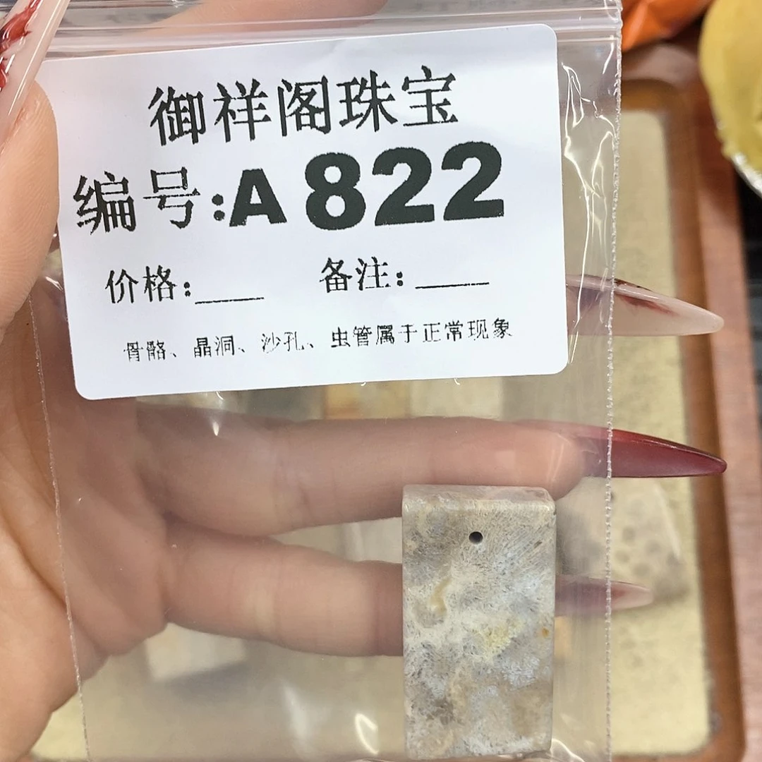 硅化珊瑚（珊瑚玉）颈饰未镶嵌栀*欣