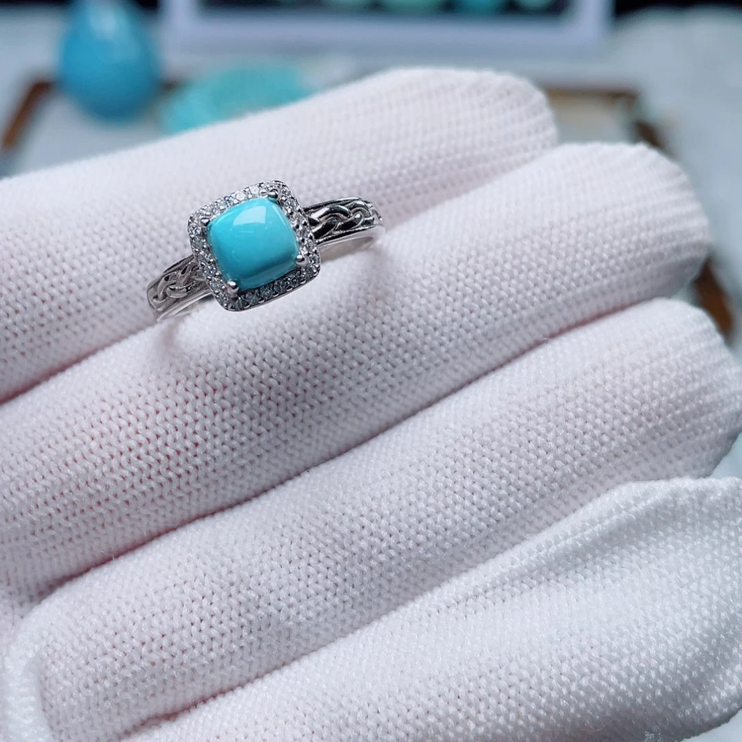 绿松石银S925镶嵌珠宝奇石