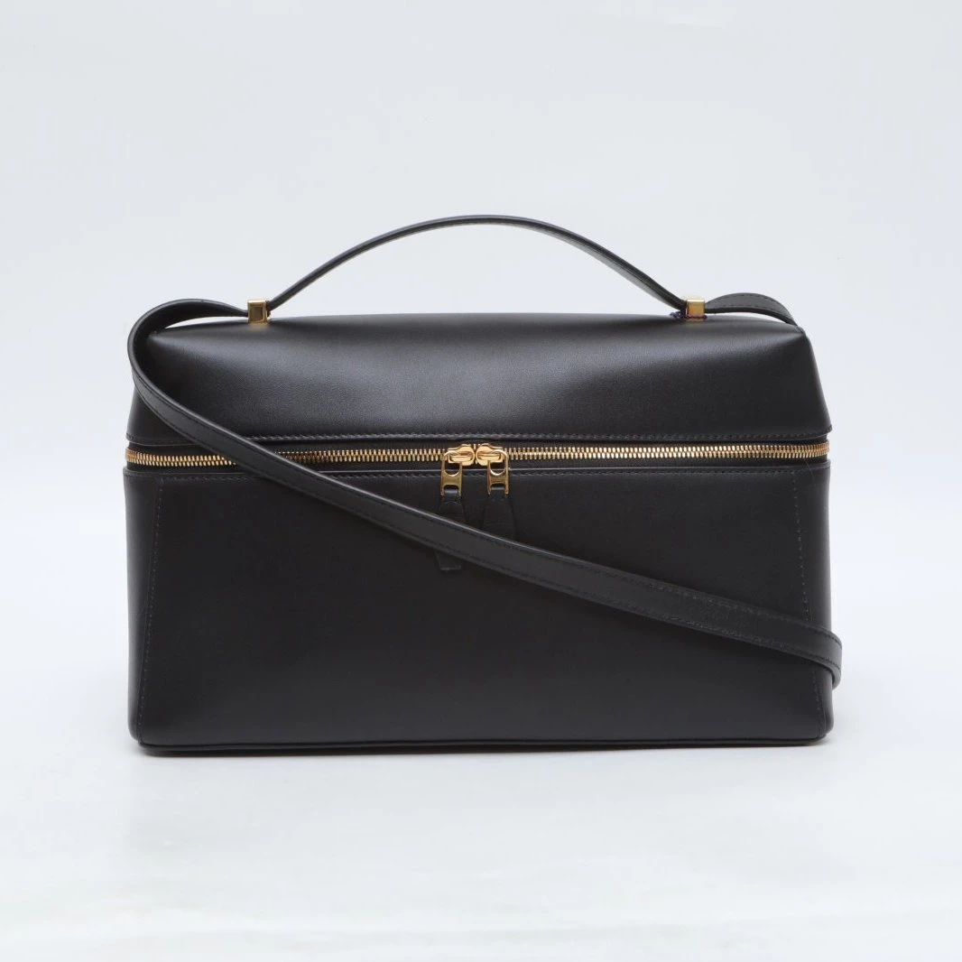 99新 Chanel/香奈儿 花花 LOROPIANA Extra Bag L27 黑色 金扣包