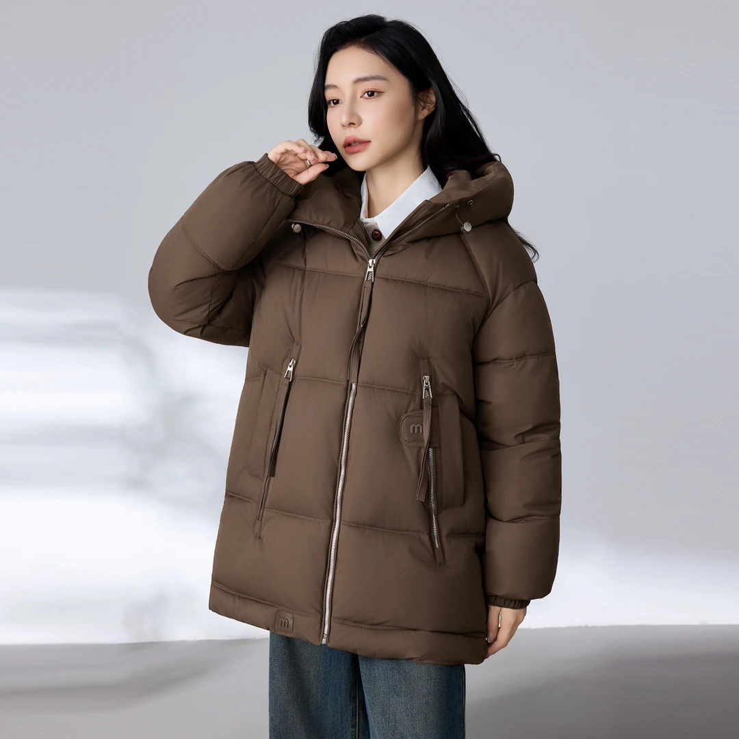 大码面包服冬季2025新款小个子加厚棉服韩版宽松棉衣连帽棉袄外套