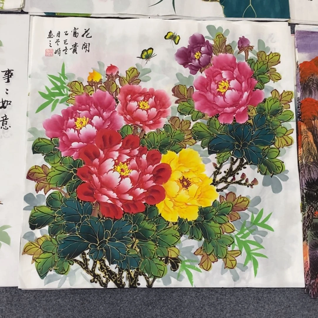 国画尺寸70✖️70斗方手绘画