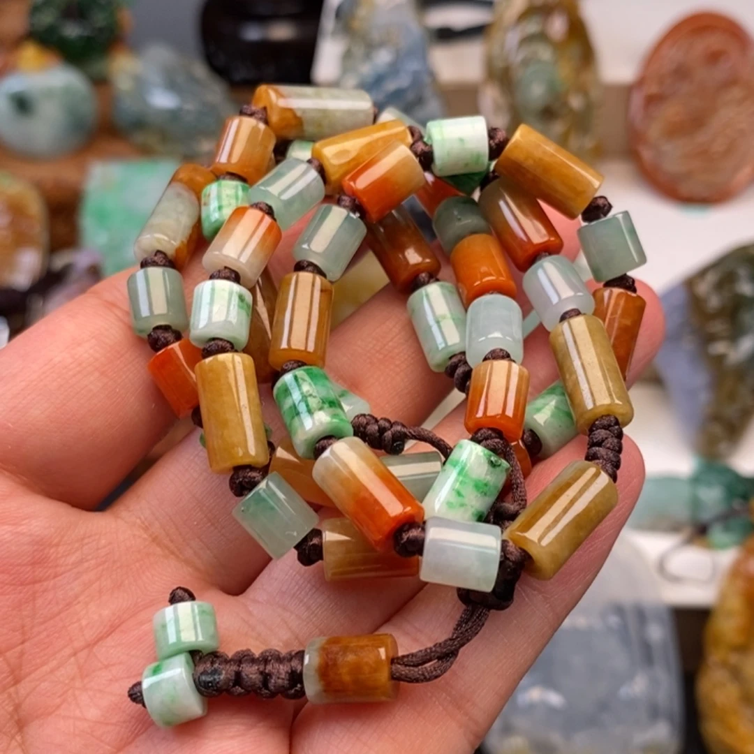 翡翠未镶嵌颈饰珠链