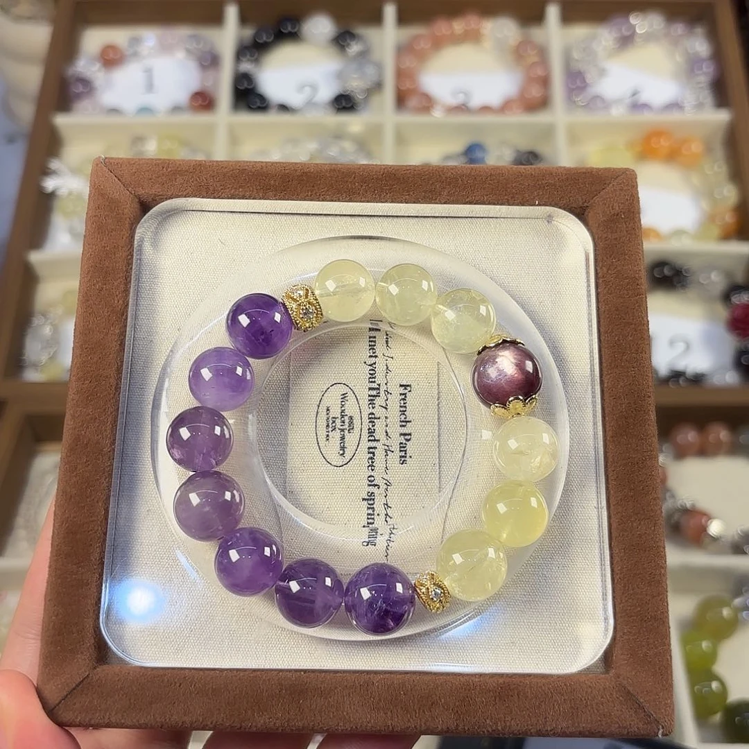 水晶手链合金紫水