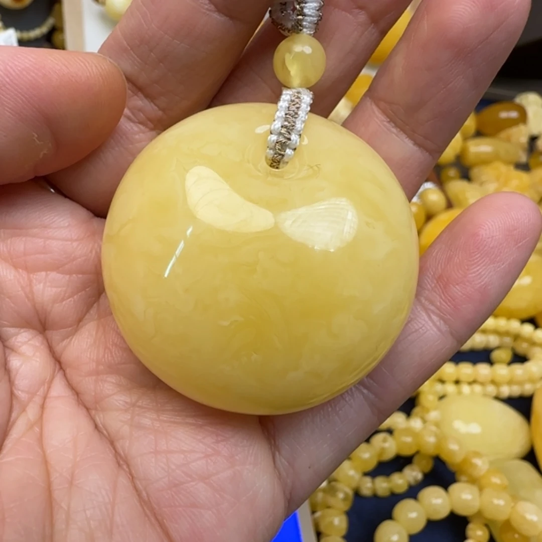 蜜蜡未镶嵌毛衣链天然蜜蜡