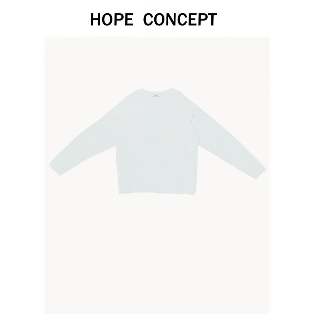 25230#HOPECONCEPT静奢艺术氛围感 row亚麻松弛慵懒套头毛衣防晒