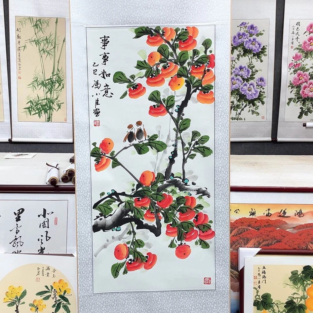 国画手绘手写作品