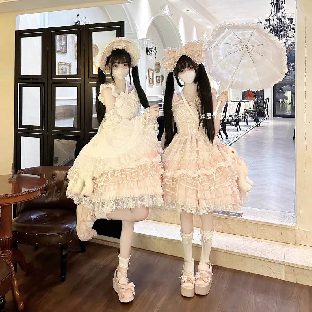 暖暖现货-缘结恋曲Lolita裙内搭连衣裙蕾丝裙子