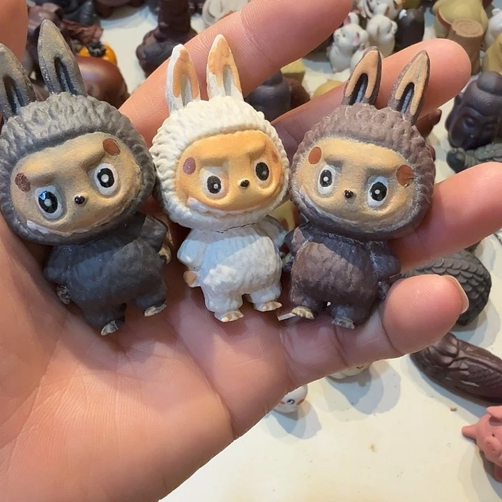 灰***白茶宠紫砂雕塑瑕疵茶宠