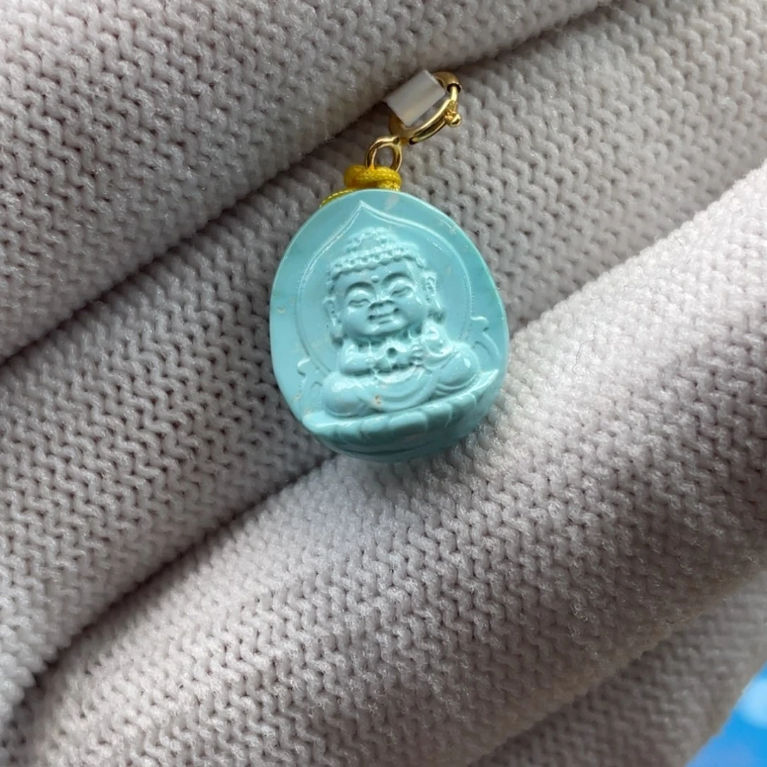 绿松石未镶嵌挂件