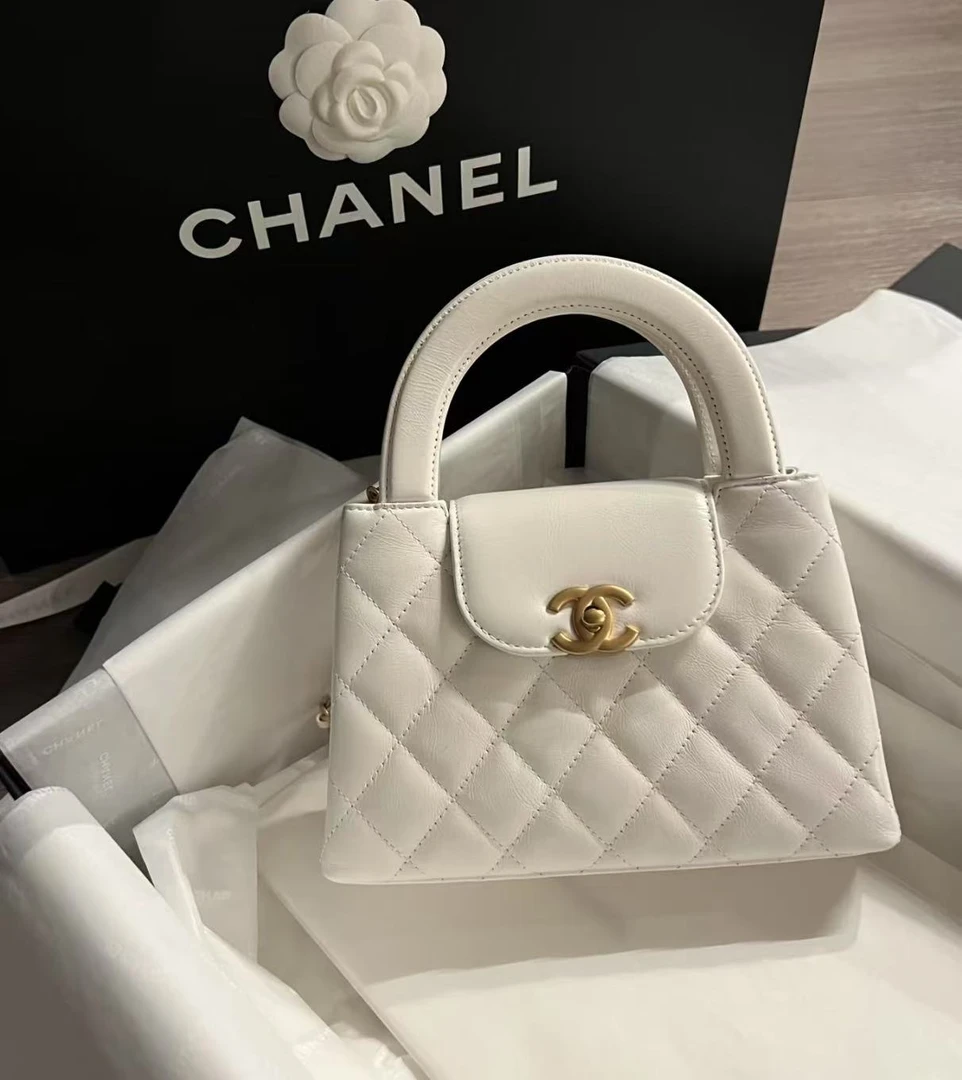 全新未使用 Chanel/香奈儿  kelly 白金手提包  芯片款 12142237