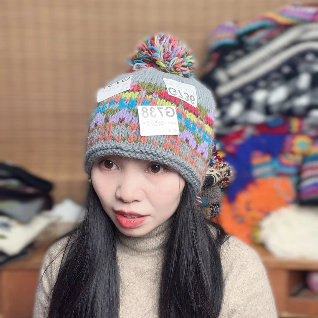 羊毛手工羊毛帽子