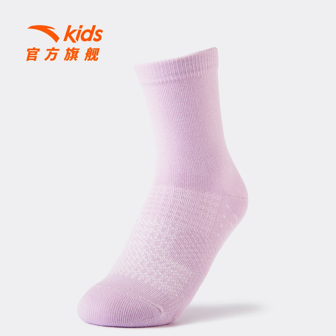 安踏儿童男女童长袜2025冬款新款舒适亲肤透气中大童抗菌精梳棉袜